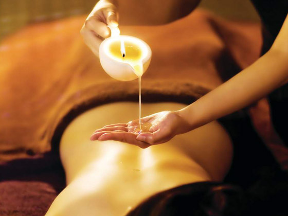 Masaż gorącą świecą